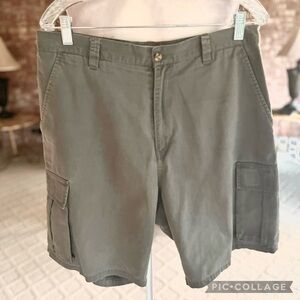 Falls Creek Shorts Cargo Khaki Camo Green Cargo Shorts 34 Casual Cotton